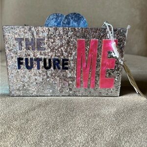 Silver and Pink Kids  Sparkly Bag